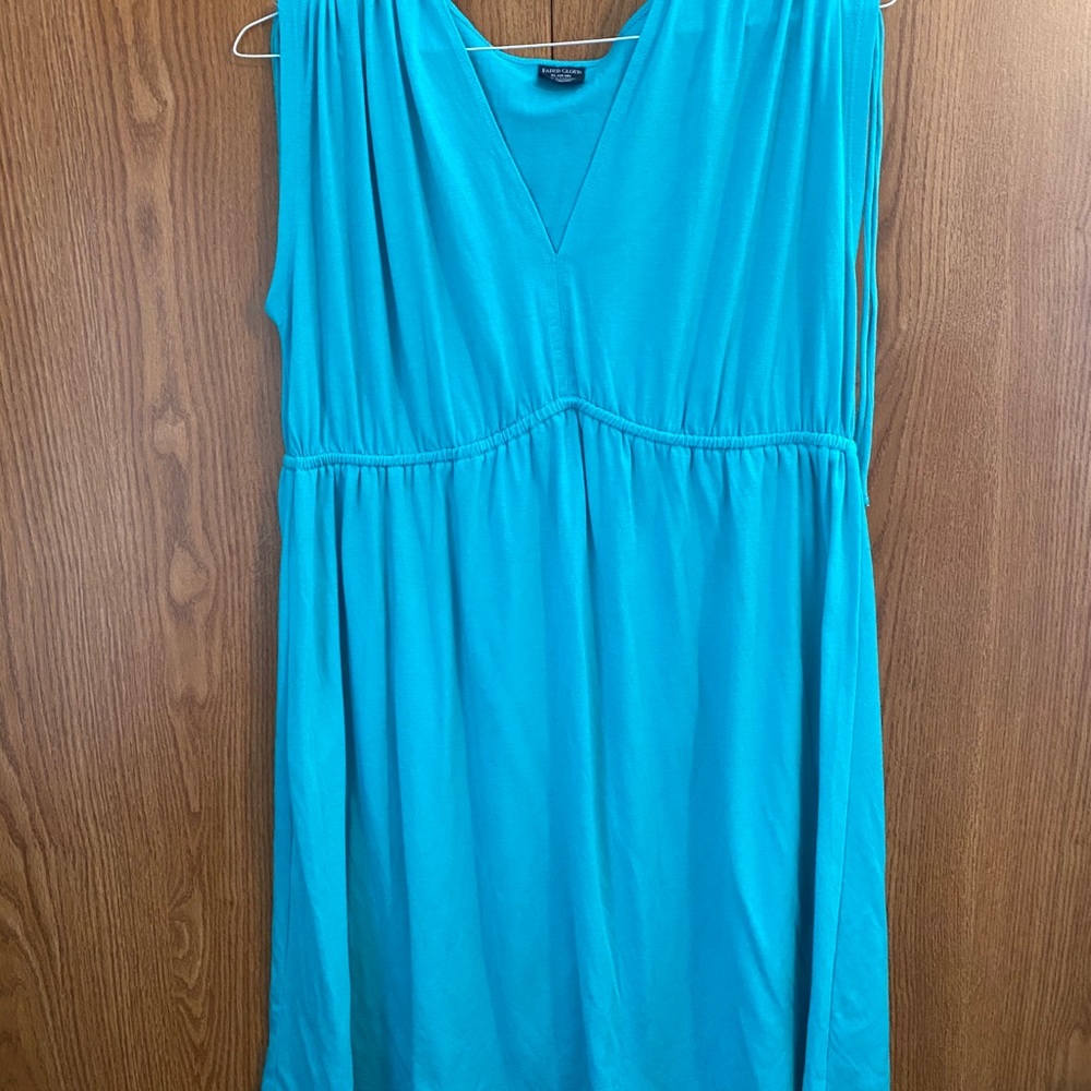Faded Glory Tank Top Dress, XL (16-18), aqua.